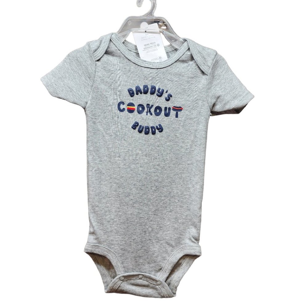 Daddys Cookout Buddy - 12 Months - Gray - 4th of‎ July - NWT - Red White Blue